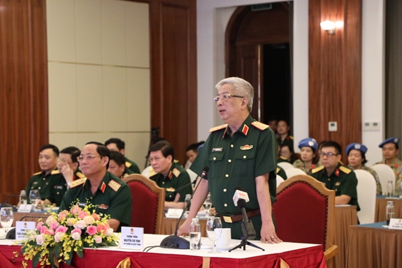 Hội nghị trực tuyến Ban Chỉ đạo Bộ Quốc phòng với lực lượng mũ nồi xanh Việt Nam tại CH Nam Sudan và CH Trung Phi